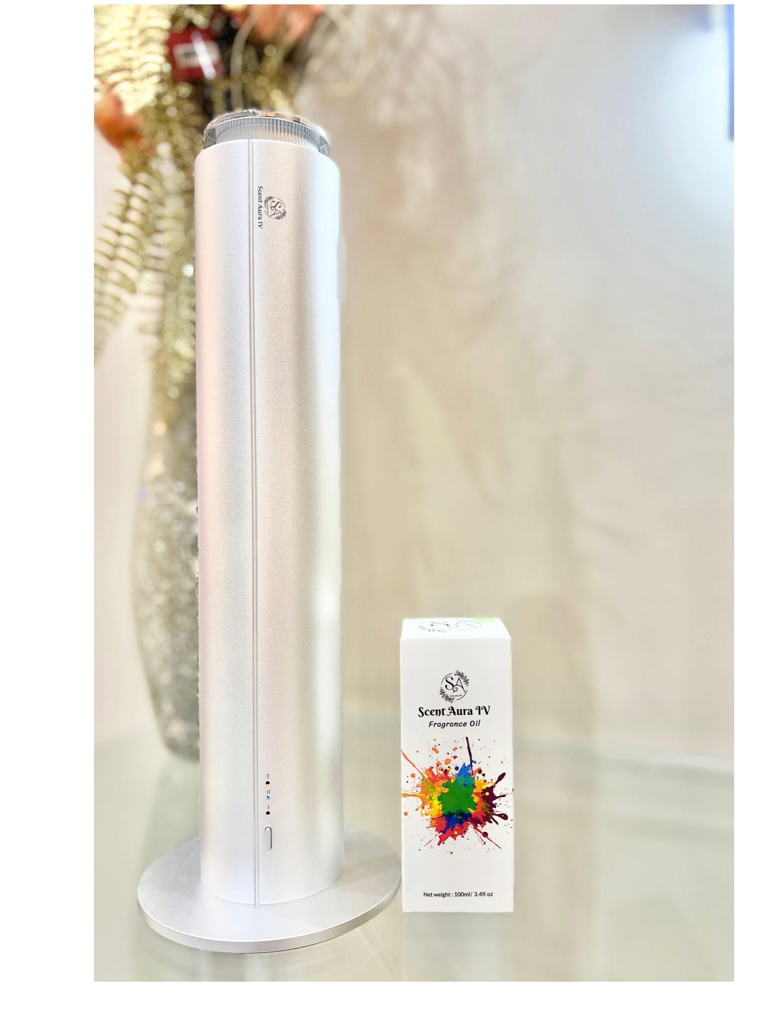 Scent Aura IV Mini Pro 1s Waterless Scent Diffuser (Silver)